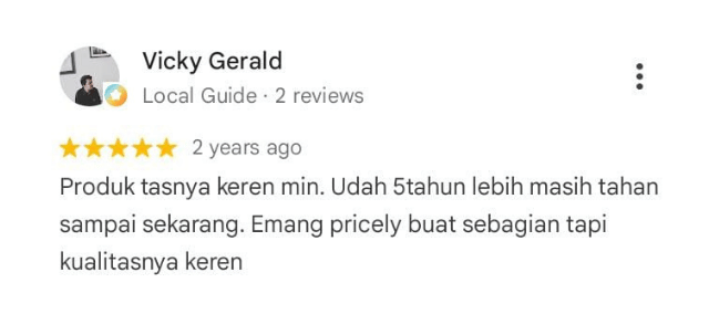 Ulasan pelanggan Esgotado ketiga